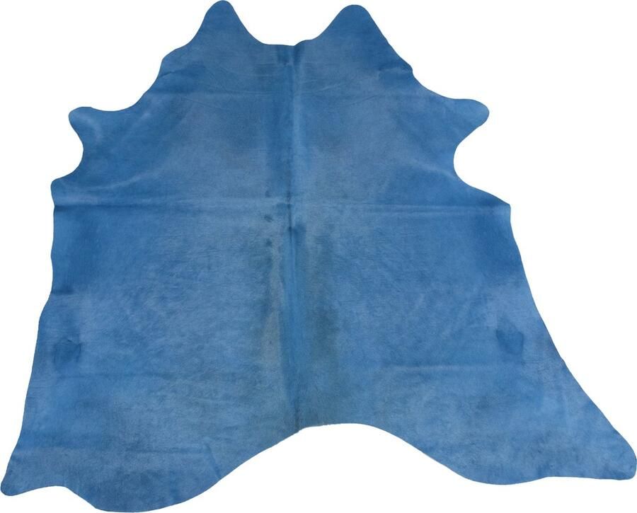 Dutchskins Koeienhuid vloerkleed Cobalt blauw dikke kwaliteit koeienkleed Ecologisch gelooide koeienvellen Uniek gefotografeerde koeienhuiden