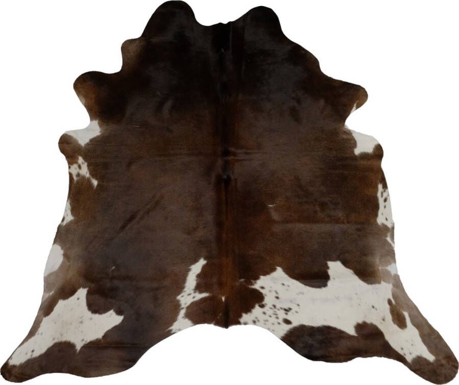 Dutchskins Koeienhuid vloerkleed Bruin wit Chocolade bruin dikke kwaliteit koeienkleed Ecologisch gelooide koeienvellen Uniek gefotografeerde koeienhuiden
