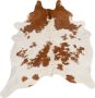 Dutchskins Koeienhuid vloerkleed Bruin wit dikke kwaliteit koeienkleed Ecologisch gelooide koeienvellen Uniek gefotografeerde koeienhuiden - Thumbnail 1