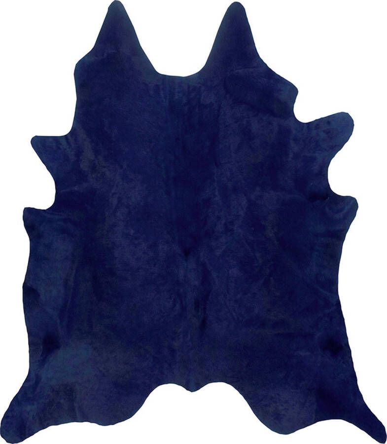 Dutchskins Koeienhuid vloerkleed Cobalt blauw Koeienkleed Cobalt blauw mooie dikke kwaliteit handgeselecteerde koeienvellen Ecologisch gelooid Uniek gefotografeerde koeienhuiden - Foto 3