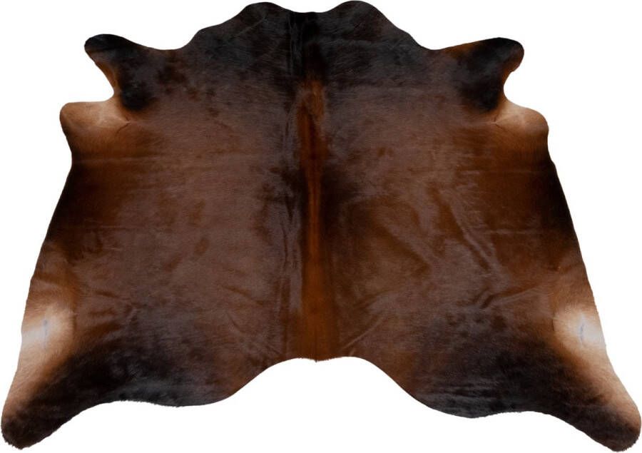 Dutchskins Koeienhuid vloerkleed Donker bruin; Bruin dikke kwaliteit koeienkleed Ecologisch gelooide koeienvellen Uniek gefotografeerde koeienhuiden