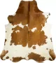 Dutchskins Koeienhuid vloerkleed Bruin wit dikke kwaliteit koeienkleed Ecologisch gelooide koeienvellen Uniek gefotografeerde koeienhuiden - Thumbnail 2