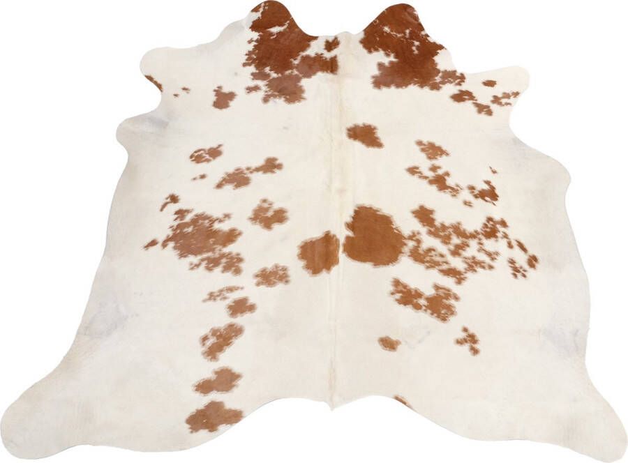 Dutchskins Koeienhuid vloerkleed Roodbruin Bruin wit dikke kwaliteit koeienkleed Ecologisch gelooide koeienvellen Uniek gefotografeerde koeienhuiden