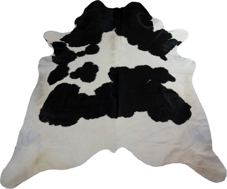 Dutchskins Koeienhuid vloerkleed Zwart Wit Zwart dikke kwaliteit koeienkleed Ecologisch gelooide koeienvellen Uniek gefotografeerde koeienhuiden