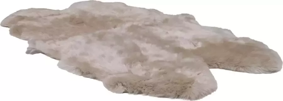 Dutchskins Designer schapenvacht vloerkleed 190 x 120 cm patchwork Creme; Linnen Hoogpolig vloerkleed natuurlijke vorm