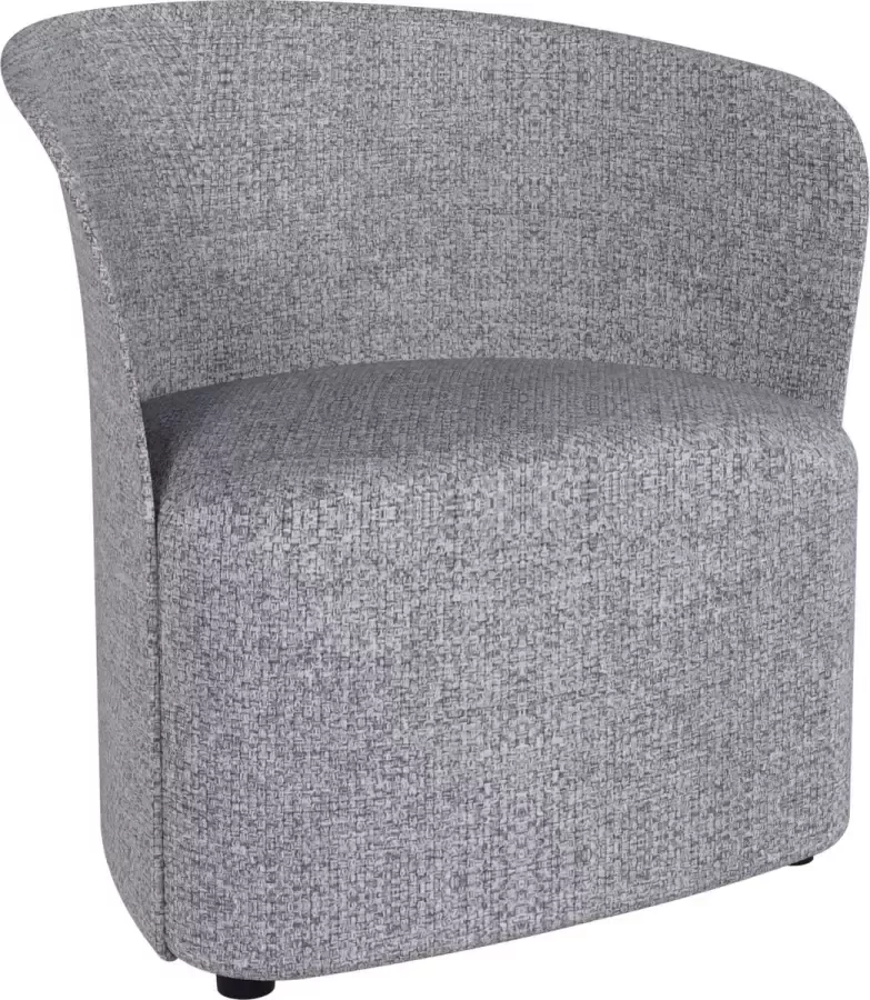 Duverger Chill Lounge fauteuil 1-zits laag grijs lage pootjes zwart - Foto 1