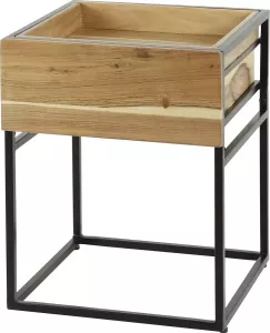 Duverger Coaster Nachtkastje acacia naturel 1 lade afneembaar blad