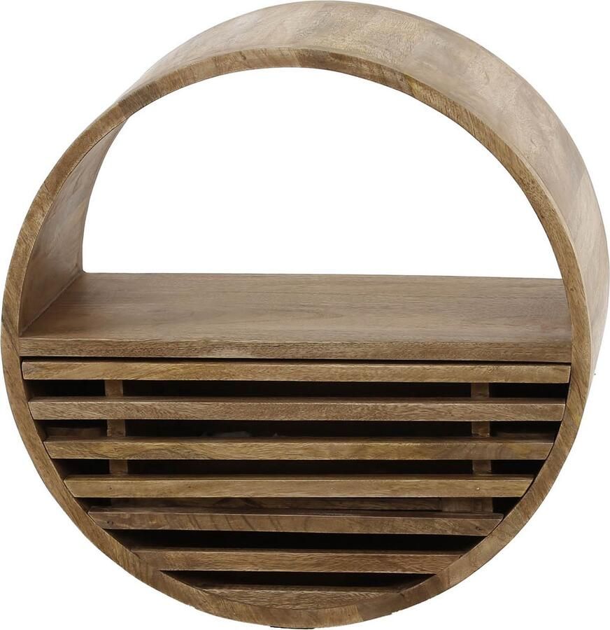 Duverger Camarote Wandschap mango Ø50 zandkleur 1 lade 1 open vak rond