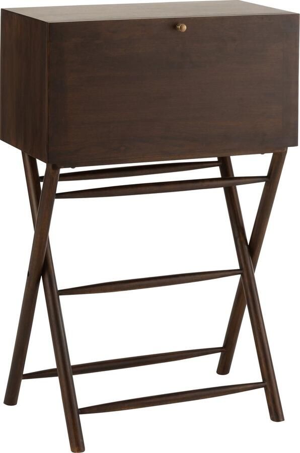 Duverger Dark Mango Sidetable bureau mango bruin 2 lades 6 vakken