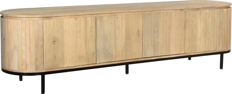 Duverger Durango TV-meubel mango naturel 3 deuren stalen pootjes 210cm