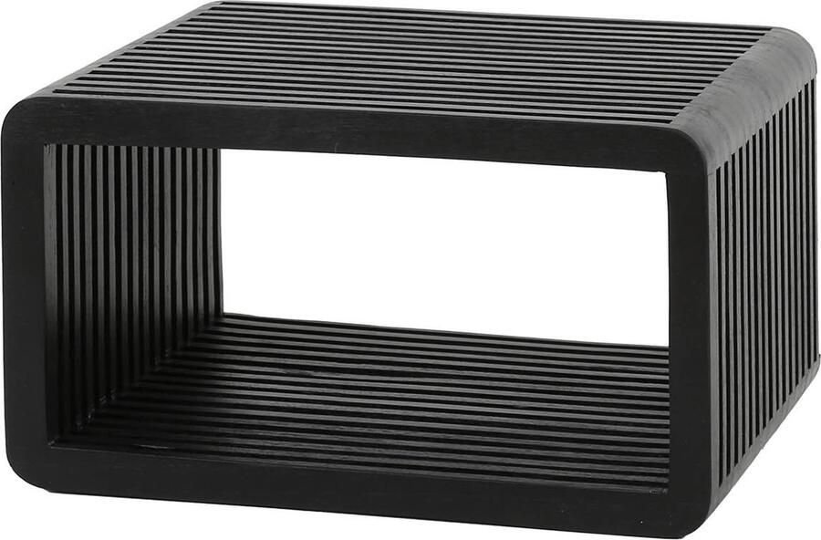 Duverger Shadow Nachtkastje teak zwart 1 open vak ophangbaar