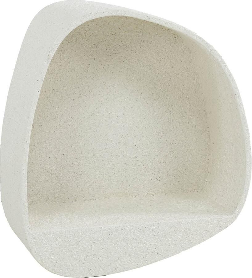 Duverger Shaped Alabaster Wandschap marmer composiet wit breed ophangbaar