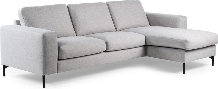 Duverger Valente Sofa 3-zitbank chaise longue links of rechts stof Valente grijs