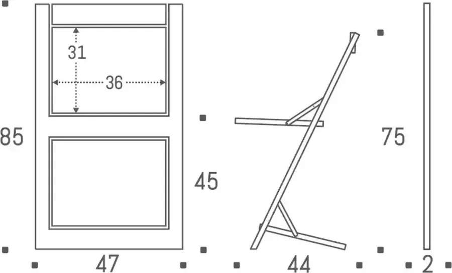 AMBIVALENZ Fläpps Klapstoel berk naturel blank gelakt 75x47x45cm - Foto 2