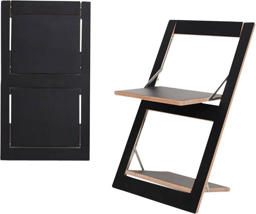 AMBIVALENZ Fläpps Klapstoel berkenmultiplex zwart 75 x 47 x 45 cm