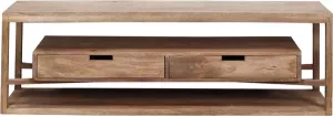 Duverger Sands TV-meubel massieve mango zandkleur 2 lades L 140cm