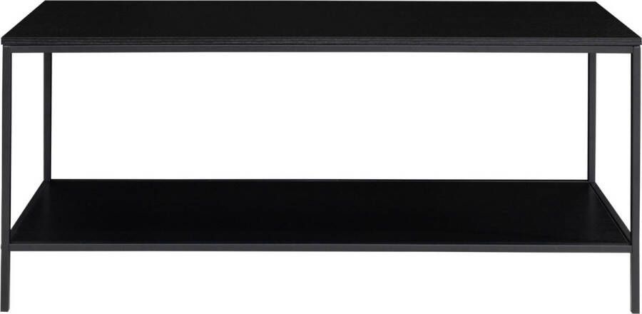 Duverger Scandibasic TV-meubel zwart melamine spaanplaat 2 leggers staal frame zwart 100x45x36cm - Foto 1
