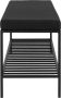 Duverger Scandibasic Zitbank zwart kussen 1 legger staal frame zwart 100x49x36cm - Thumbnail 1