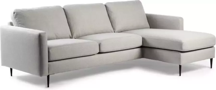 Duverger Twisted Sofa 3-zitbank chaise longue links of rechts beige stalen pootjes zwart - Foto 1