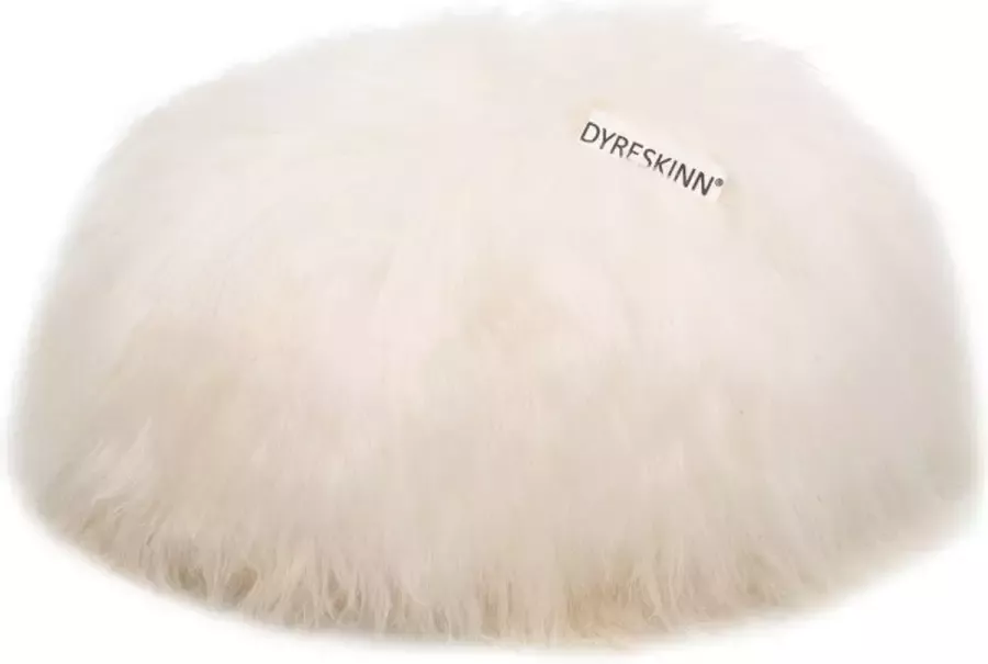 Duverger Woolly Pouf Poef dierenvacht schaap natural wit rond Ø60 - Foto 1