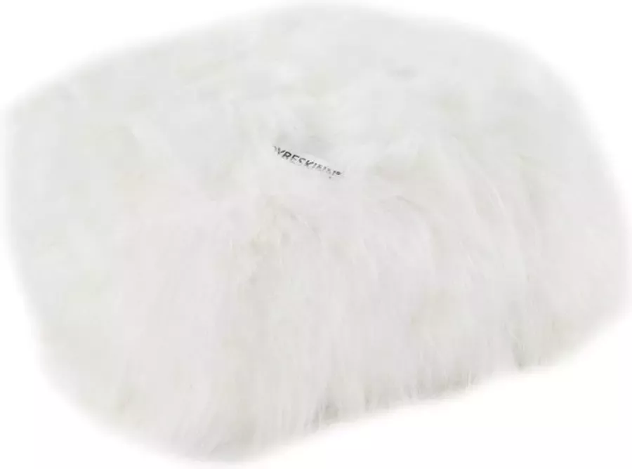 Duverger Woolly Pouf Poef dierenvacht schaap natural wit vierkant