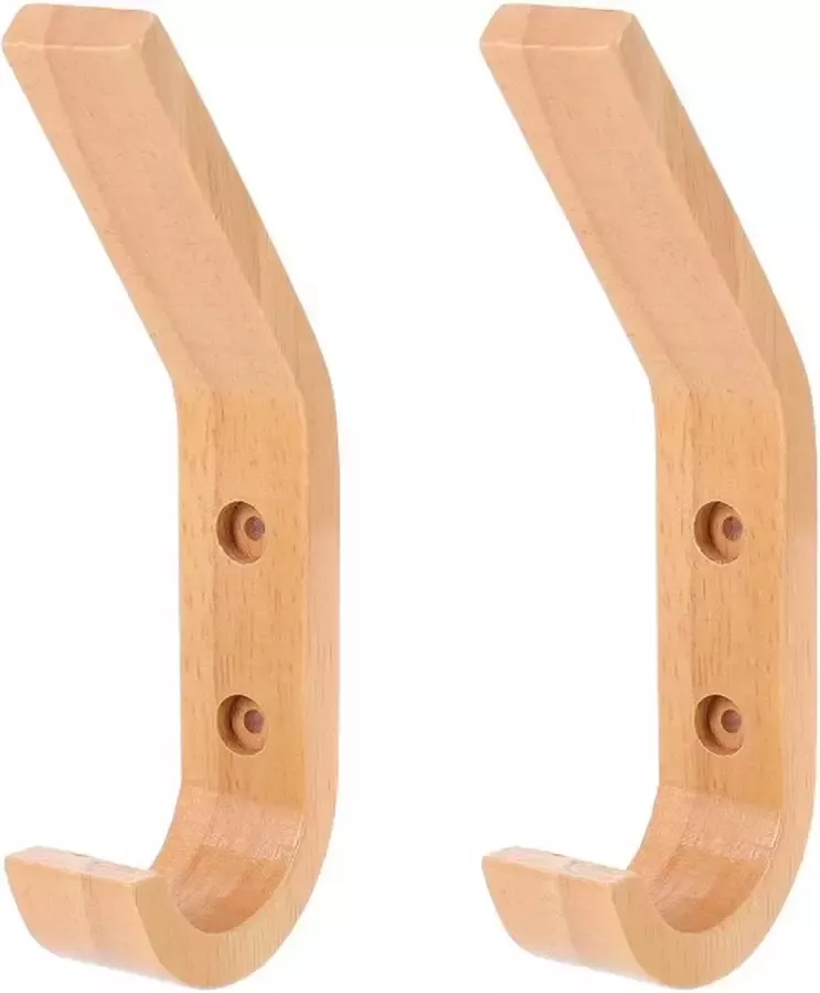 DWIH Nordic Design Kapstokhaken Set van 2 Rubberwood Model BINK