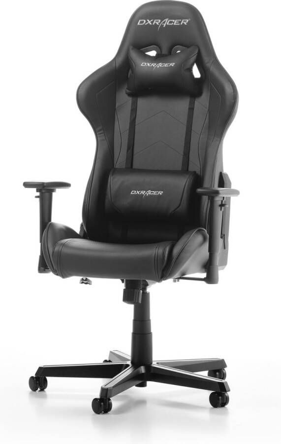 DXRacer Formula F08 Gamestoel Inclusief Nek- en Lendenkussen PU-leer Zwart