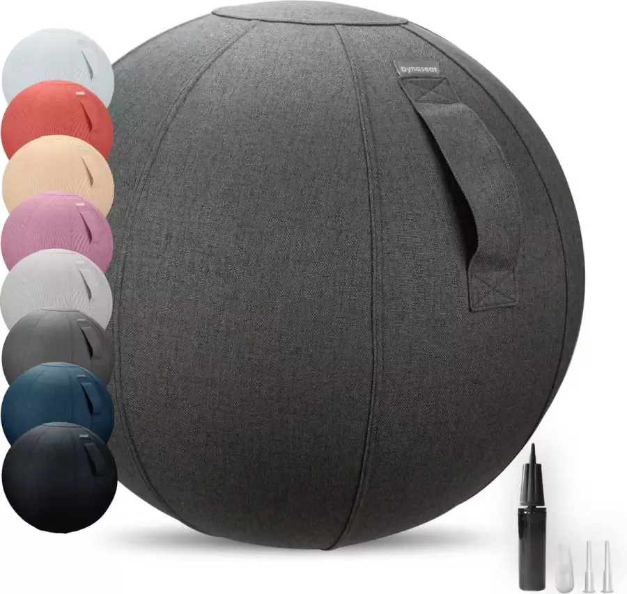 Dynaseat – Ergonomische Zitbal voor Kantoor en Thuis – Incl pomp – Grijs 65 cm
