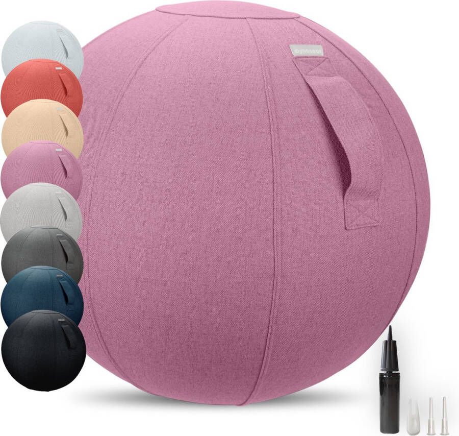 Dynaseat – Ergonomische Zitbal voor Kantoor en Thuis – Incl pomp – Roze 65 cm