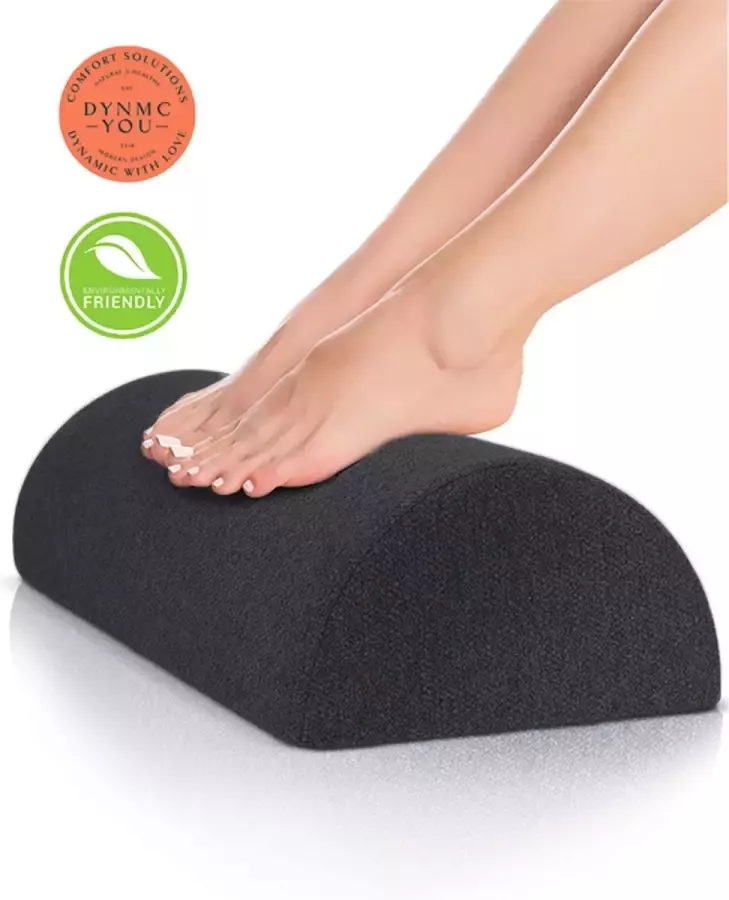 DYNMC Ergonomische Voetenbank voor Thuis of Kantoor Voetensteun Bureau Hoogwaardige Kwaliteit Voetenbankje voor Optimale Zithouding 380g Grijs