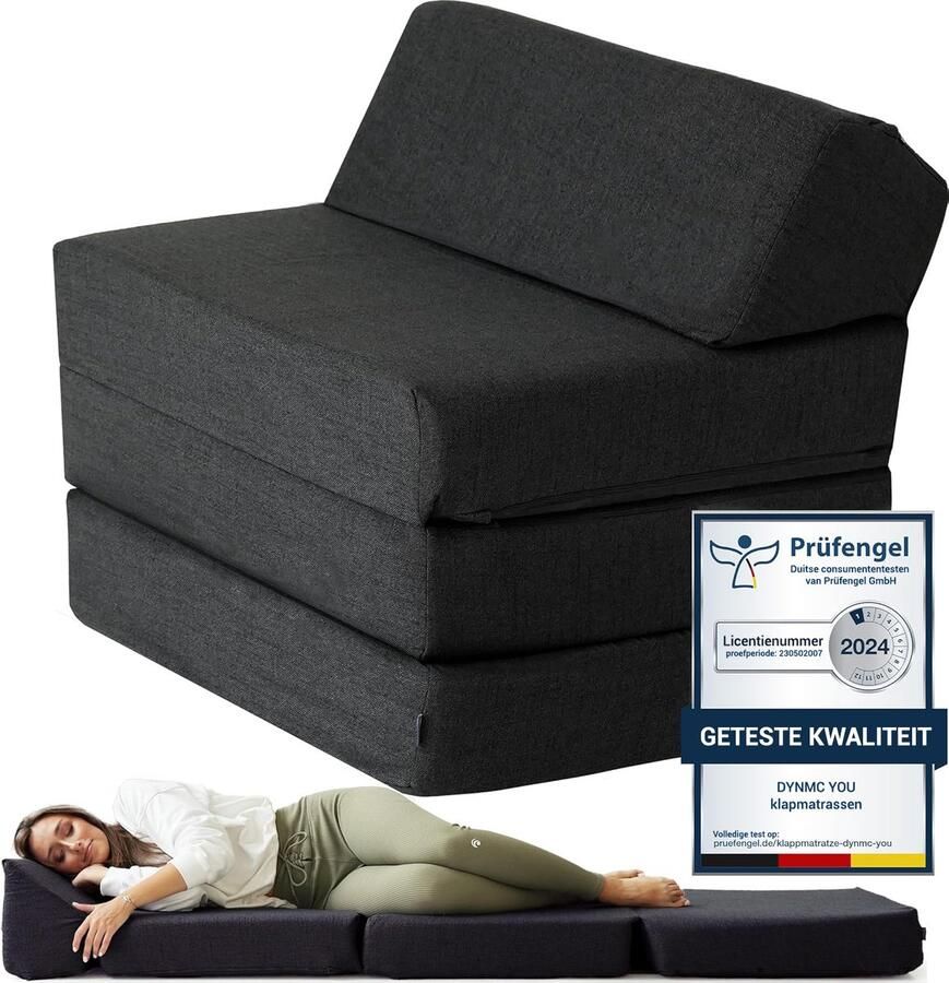 DYNMC you Slaapfauteuil met Bedfunctie Opklapbaar Klapfauteuil met Slaapfunctie Opklapbare Gasten Slaapfauteuil Fauteuil met Slaapfunctie en Opvouwbare Matras Slaapbank Slaapfauteuil Logeerbed