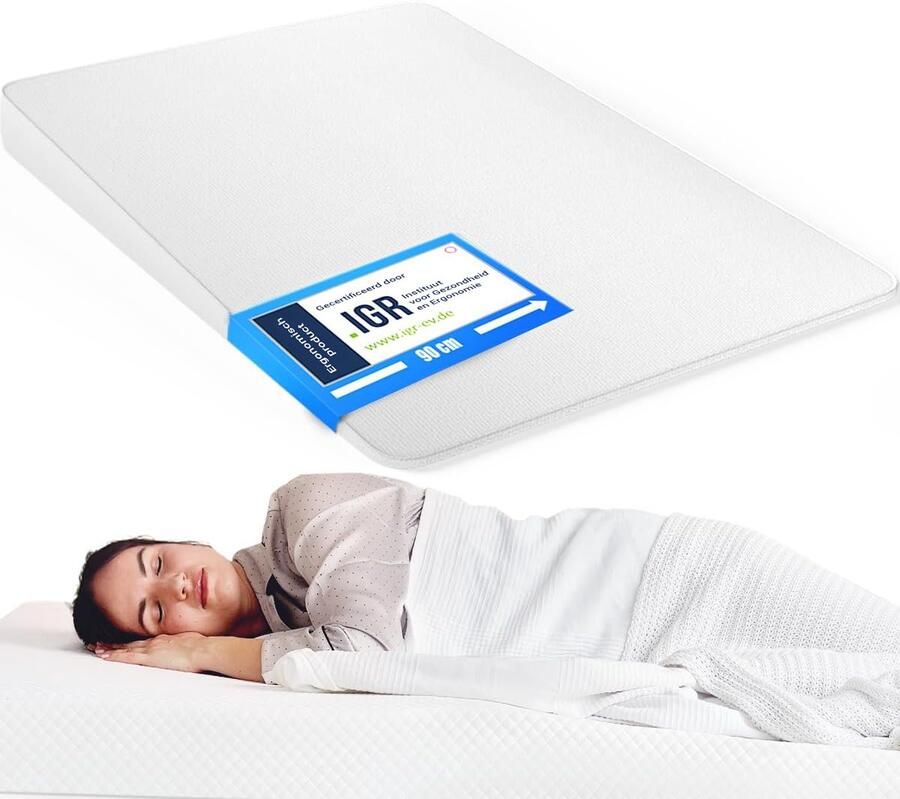 DYNMC you Topmatraswig Bedwig-topper & Kussen Matraswigkussen voor Bedhelling Wigkussen Bed Wigmatras Kussen Volwassenen Wigvormige Matrasbeschermer