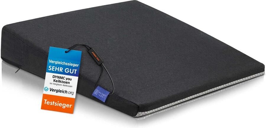 DYNMC you wigkussen stoel Test ZEER GOED Zitkussen orthopedisch met ronde hoek Ontwikkeld in samenwerking met fysiotherapeuten Ergonomisch zitkussen voor bureaustoel zwart