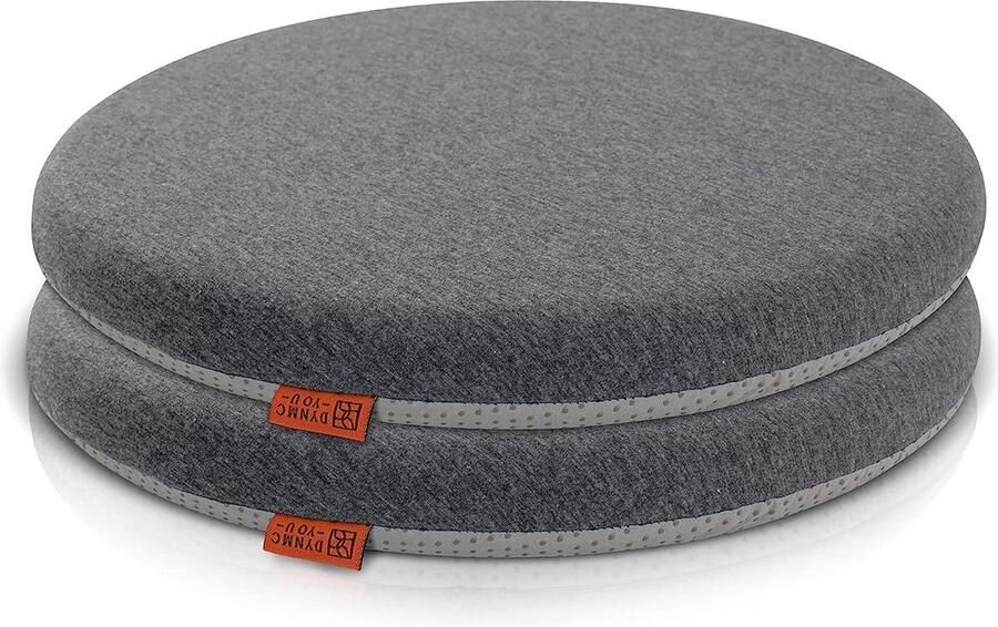 DYNMC you Zitkussen Tuinstoel 2 Stuks Stoelkussens Eetkamer 39 cm Rond OEKO-TEX Middelhard Zitkussen Orthopedisch met Traagschuim Wasbaar Stoelkussen Buiten & Binnen Tuinkussens Stoel Kussen