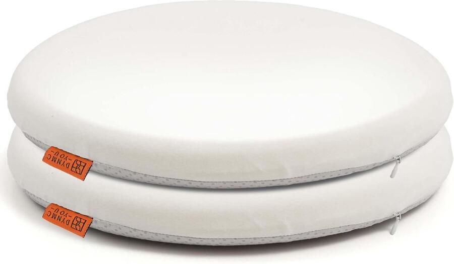 DYNMC you Zitkussen Tuinstoel 2 Stuks Stoelkussens Eetkamer 39 cm Rond OEKO-TEX Middelhard Zitkussen Orthopedisch met Traagschuim Wasbaar Stoelkussen Buiten & Binnen Tuinkussens Stoel Kussen