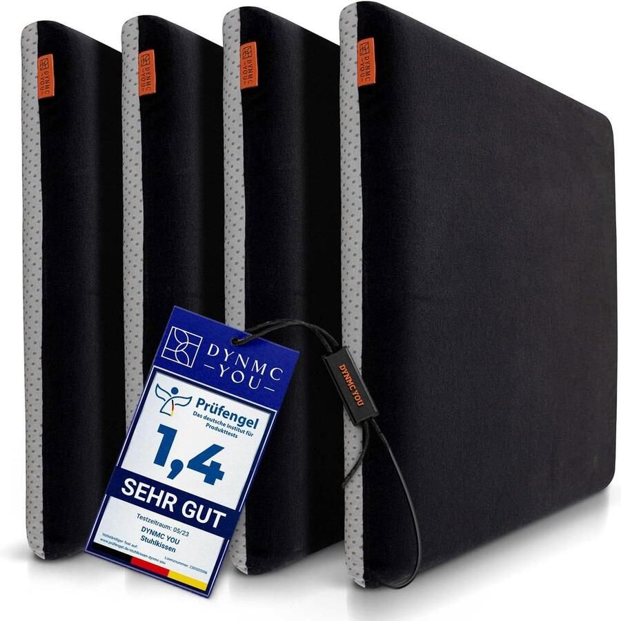 DYNMC you Zitkussen Tuinstoel 4 Stuks Stoelkussens Eetkamer 40 cm OEKO-TEX Middelhard Zitkussen Orthopedisch met Traagschuim Wasbaar Stoelkussen Buiten & Binnen Tuinkussens Stoel Kussen