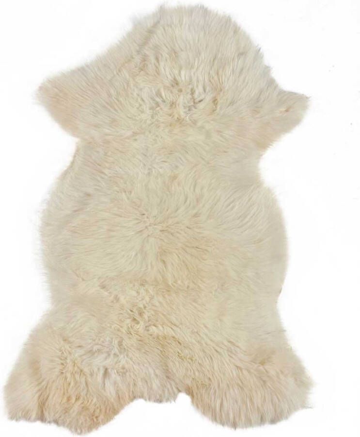 Dyreskinn 100% ECHTE Schapenvacht Natural wit creme 85 x 45cm