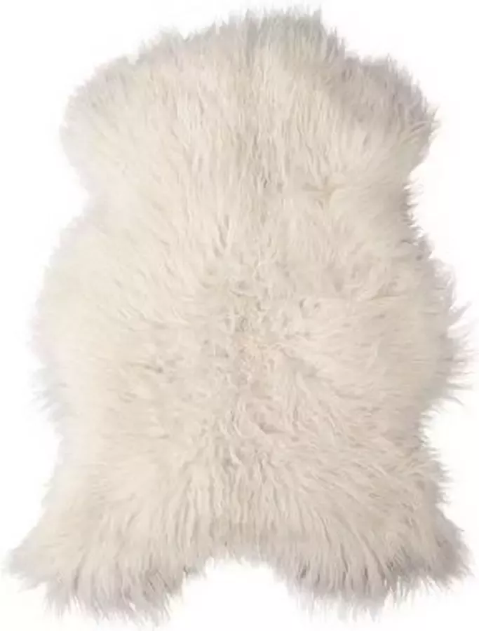 Dyreskinn Schapenvacht IJslands Natural wit krullig 100 x 65cm
