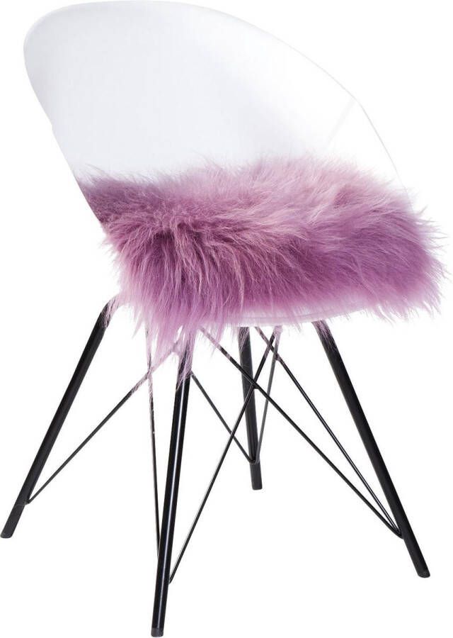 Dyreskinn Stoelkussen schapenvacht IJslands Donkerroze 37 x 37cm