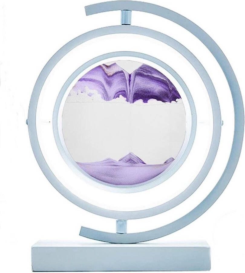 Dytroux 3D Zandloper – Modern Bewegende Zandkunst – Kunst & Decoratie – Tafellamp – 3 Lichtfuncties – Hoge Kwaliteit