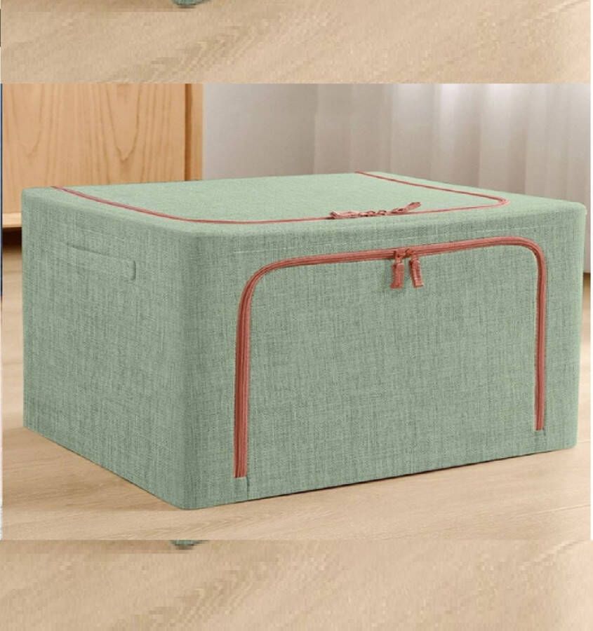 Dytroux Stoffen Opbergdoos voor Kleding Speelgoed en Lakens Wasgoed Kast Organizer Groen 72 L 50 x 40 x 36 cm