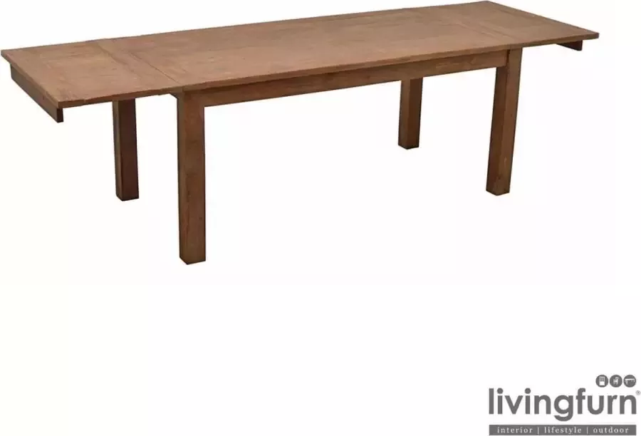 Livingfurn DK + koplat uitschuifbare eetkamertafel 160 210 260 cm