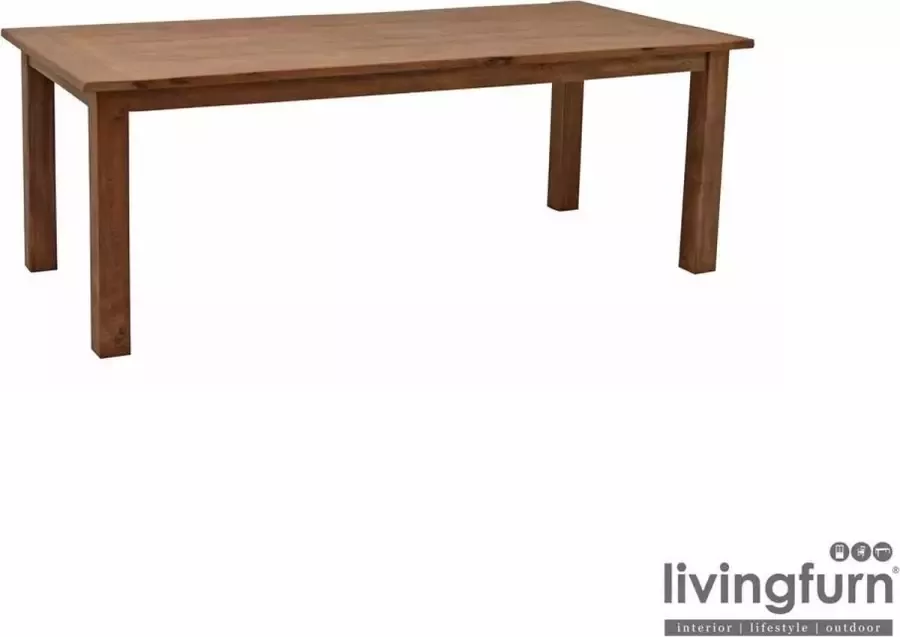 Livingfurn Eetkamertafel DK + Koplat 200x100x78 cm Teakhout