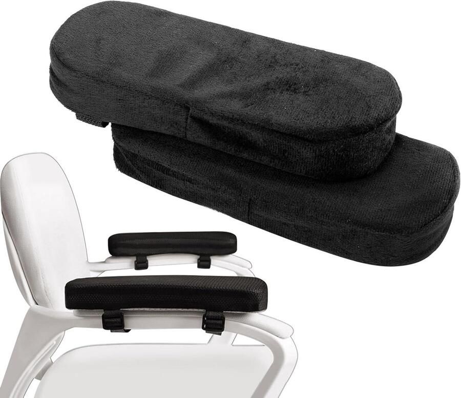 1 paar armleuningen voor bureaustoel afneembaar en wasbaar waterdicht elastisch comfortabel stoelarmleuning bekleding elleboogkussen ergonomisch design