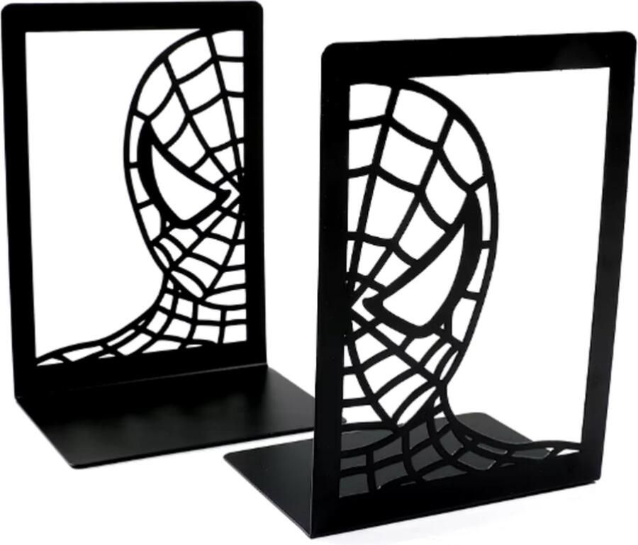 1 paar boekensteunen metalen boekensteunen boekenorganizer antislip krasbestendig roestvrij boekensteunen uniek ontwerp geschikt voor kinderen volwassenen voor gebruik thuis op kantoor in de bibliotheek Zwart koksmuts mes en vork - Foto 9