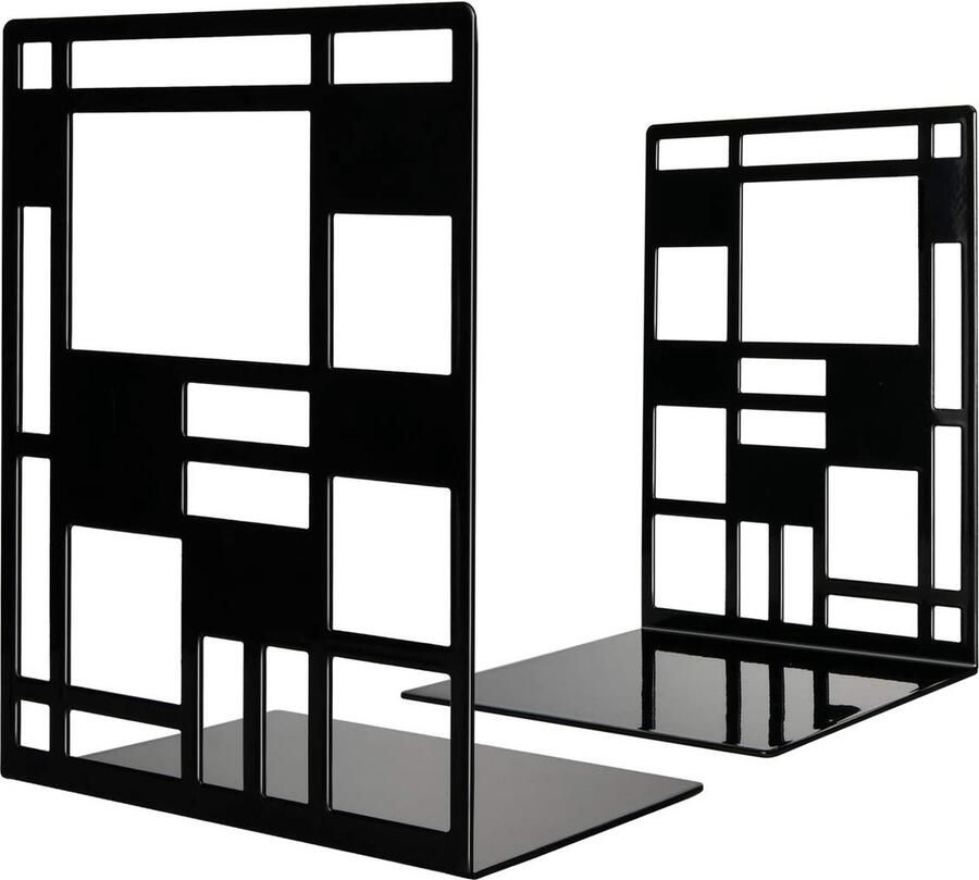 1 paar boekensteunen metalen boekensteunen boekenorganizer antislip krasbestendig roestvrij boekensteunen uniek ontwerp geschikt voor kinderen volwassenen voor gebruik thuis op kantoor in de bibliotheek Zwart koksmuts mes en vork - Foto 14