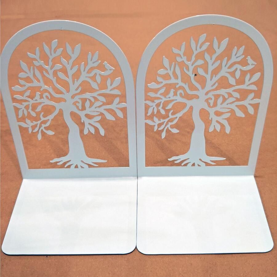 1 paar boekensteunen metalen boekensteunen boekenorganizer antislip krasbestendig roestvrij boekensteunen uniek ontwerp geschikt voor kinderen volwassenen voor gebruik thuis op kantoor in de bibliotheek Zwart koksmuts mes en vork