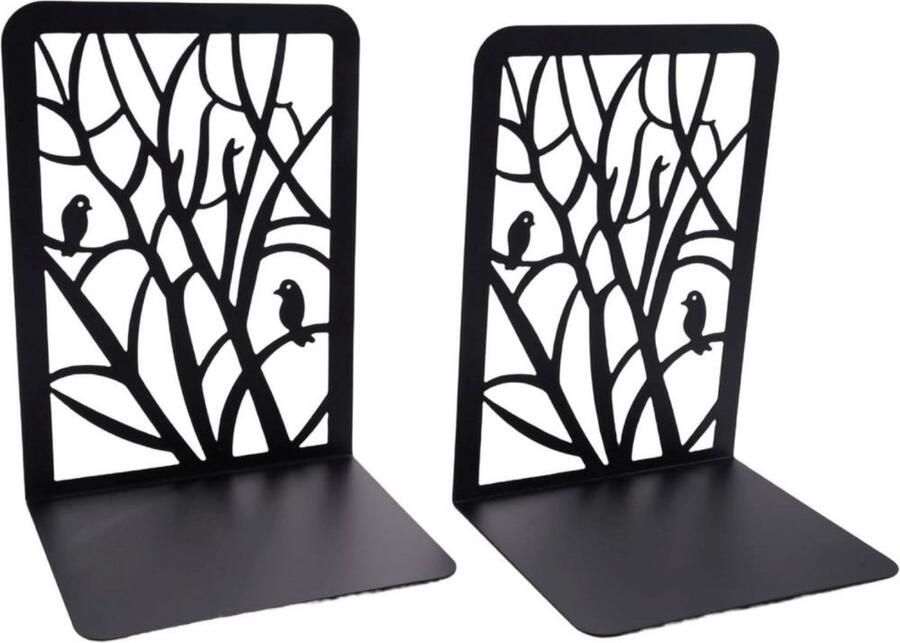 1 paar boekensteunen metalen boekensteunen boekenorganizer antislip krasbestendig roestvrij boekensteunen uniek ontwerp geschikt voor kinderen volwassenen voor gebruik thuis op kantoor in de bibliotheek Zwart koksmuts mes en vork - Foto 12