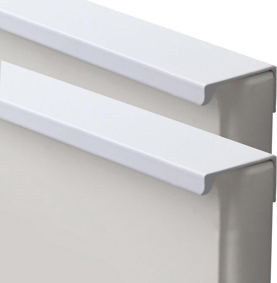 1 paar deurgrepen verborgen handgrepen meubelgrepen perforatievrij aluminiumlegering 5 9 inch geschikt voor laden deuren garderobekasten schoenenkasten kasten 15 cm wit