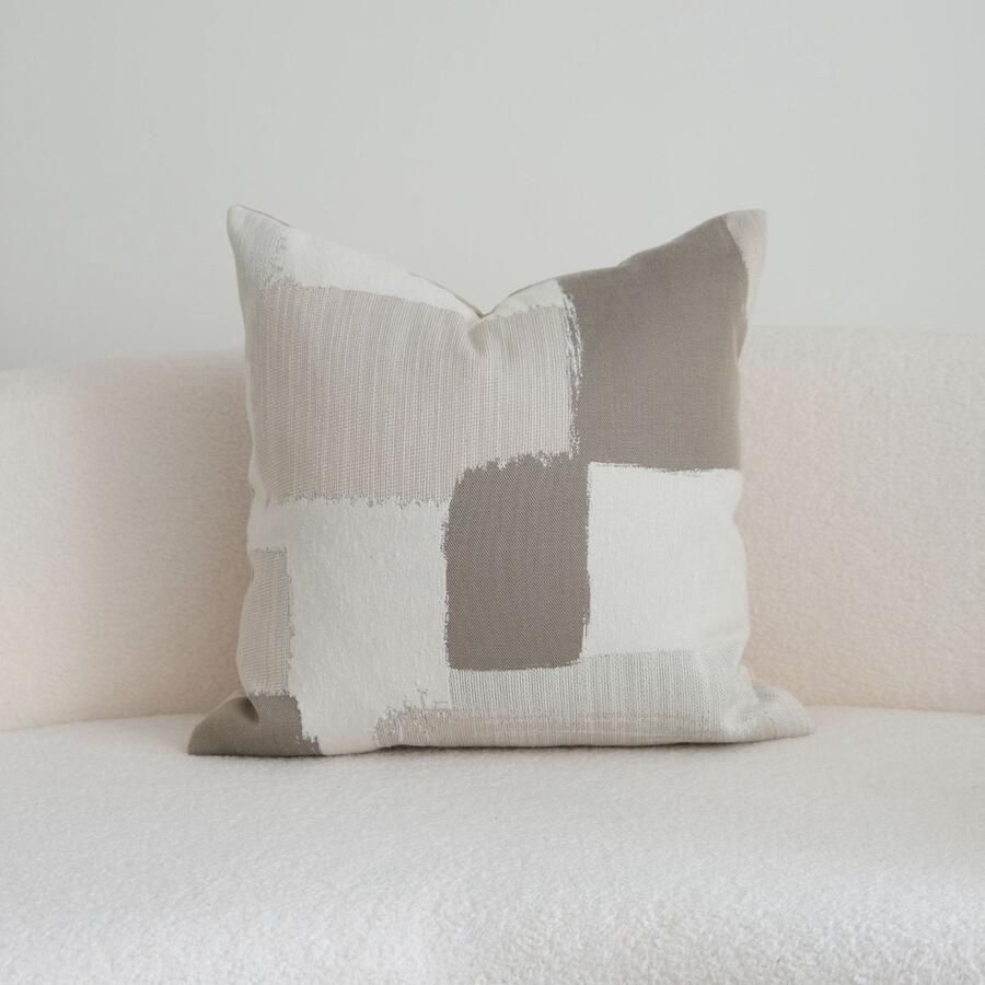 1-pack bruine kussensloop zachte gestreepte kussenhoes kussensloop bankkussen eenvoudig te verwijderen ritsontwerp huisdecoratie geschikt voor bank slaapkamer autodecoratie 45x45cm Bruin gestreept linnen kwastjesstijl - Foto 4